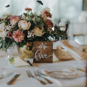 Wooden Table Numbers perfect for a wedding!